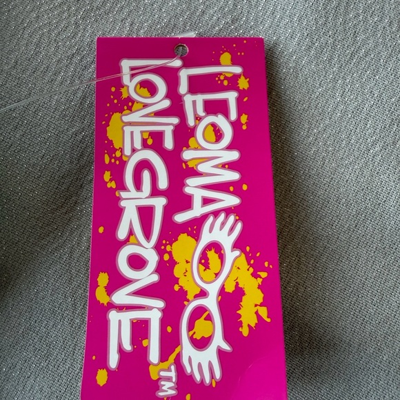 Leoma Lovegrove Flamingo Art Top L Bright Tropical Florida Artist Tunic - Picture 6 of 6